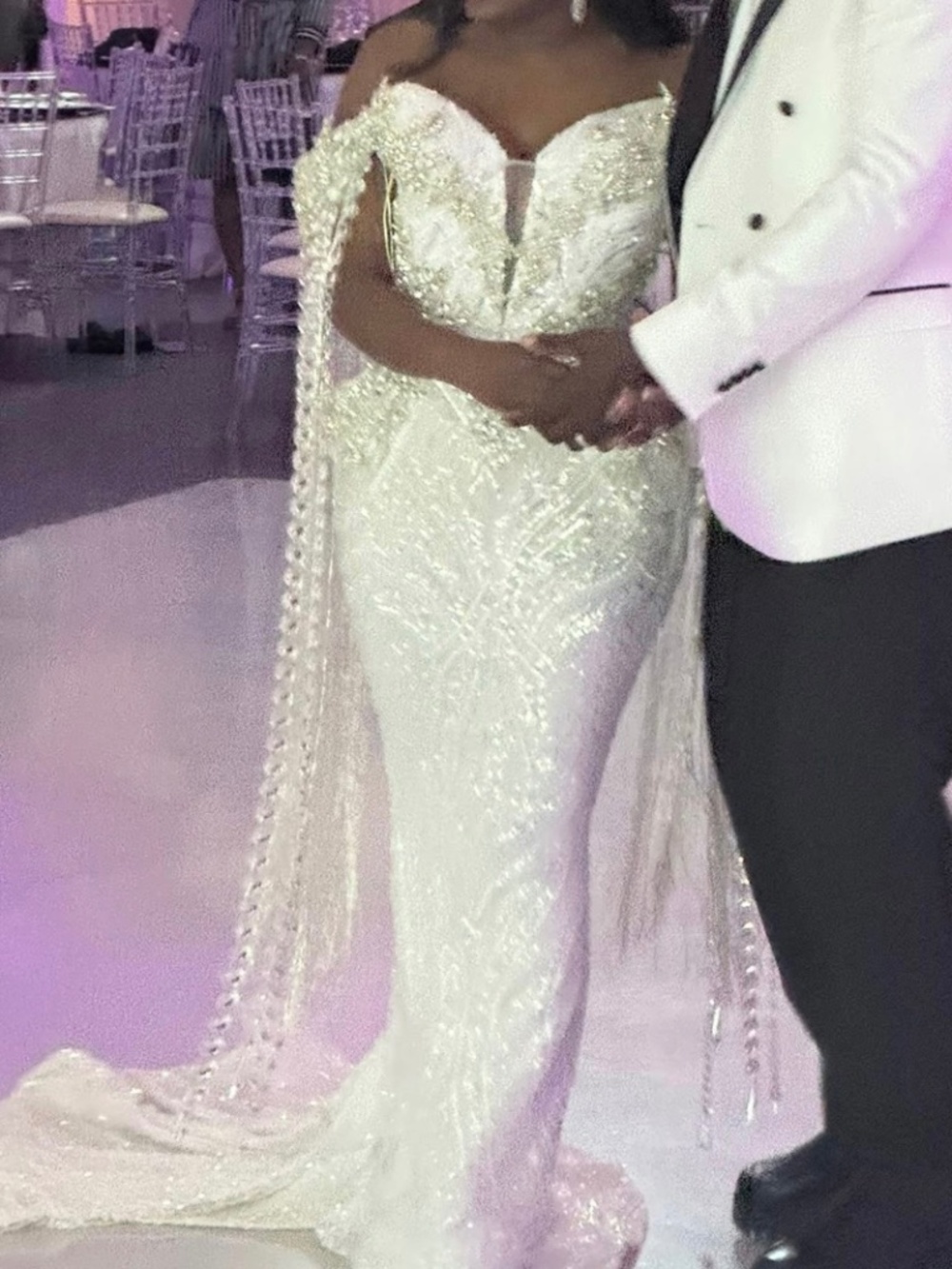 Custom Made White Wedding Reception Dress